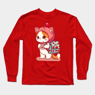Cherry Kitty Long Sleeve T-Shirt